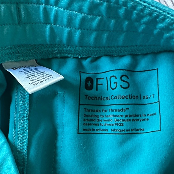 Figs Teal Scrub Pants with Drawstring - Picture 3 of 3